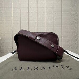All Saints Lucille Crossbody Bag in Oxblood (Maroon) Leather